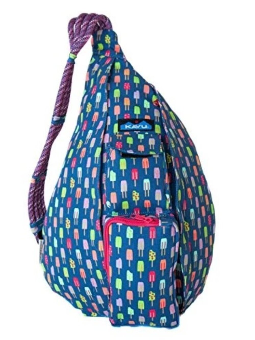 NWOT KAVU Popsicle Party Rope Bag Shoulder Sling Crossbody Backpack